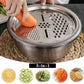 ⏳Limited-time 50% off⏰Household Thickened Stainless Steel 3-piece Vegetable Chopping and Draining Basket Set🥒🥔🧅