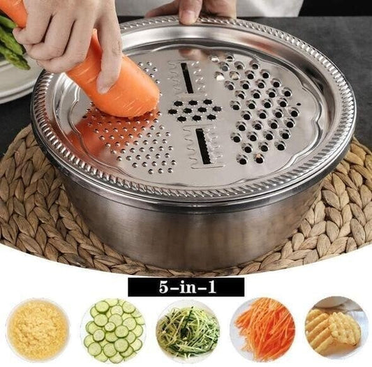 ⏳Limited-time 50% off⏰Household Thickened Stainless Steel 3-piece Vegetable Chopping and Draining Basket Set🥒🥔🧅