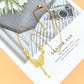 Golden Cut-Out Butterfly Necklace with Tassels