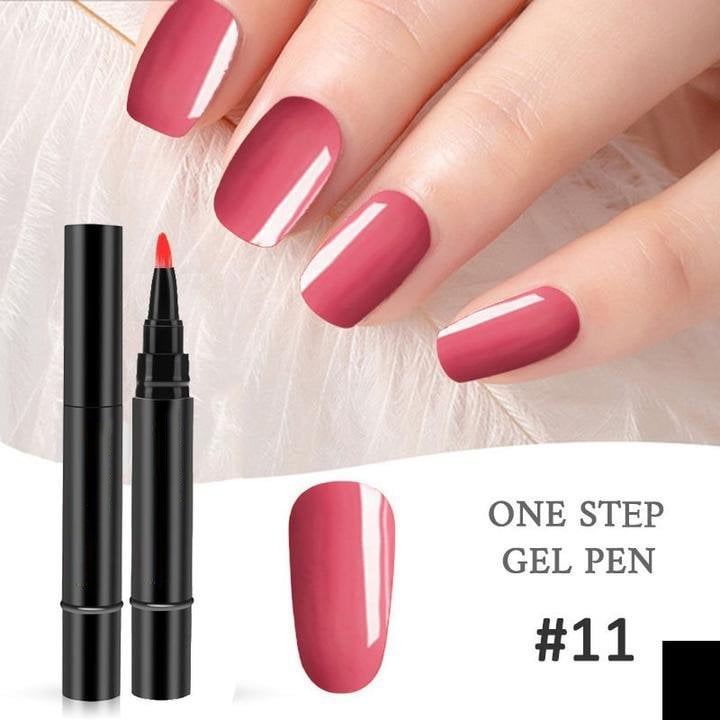 💅 BUY 1 GET 1 FREE! ✨ One Step Nail Gel Pen – Includes free mini UV nail lamp – No base or top coat needed – perfect for DIY manicures on the go 🎨💡✨