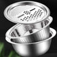 ⏳Limited-time 50% off⏰Household Thickened Stainless Steel 3-piece Vegetable Chopping and Draining Basket Set🥒🥔🧅