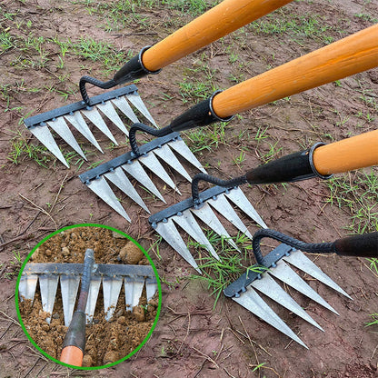 ⏳Limited-time 50% off  4/5/6/7 Tooth Carbon Steel Garden Hand Rake⛏️🌱