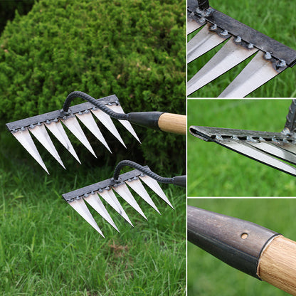⏳Limited-time 50% off  4/5/6/7 Tooth Carbon Steel Garden Hand Rake⛏️🌱