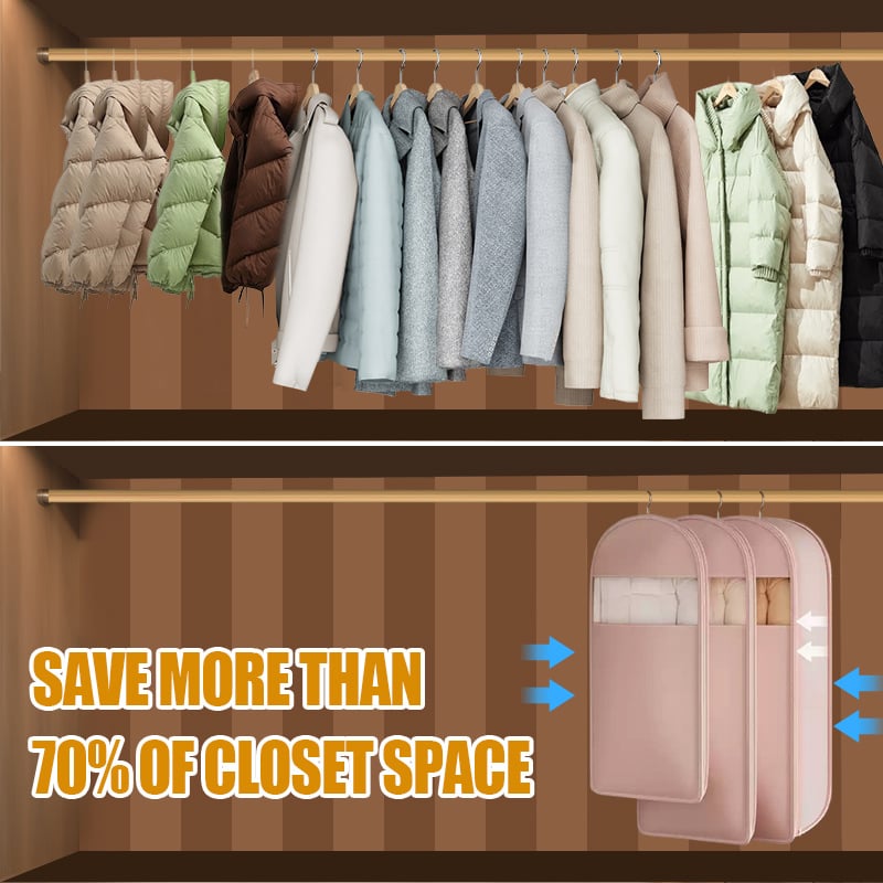 ❤️‍🔥Space Saving Hanging Garment Bag with Self Compression Zipper