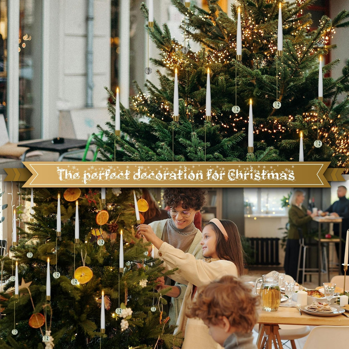 🎁Early Christmas Promotion - 49% OFF🎄Christmas Tree Led Candles with Clear Crystal Ball Hook