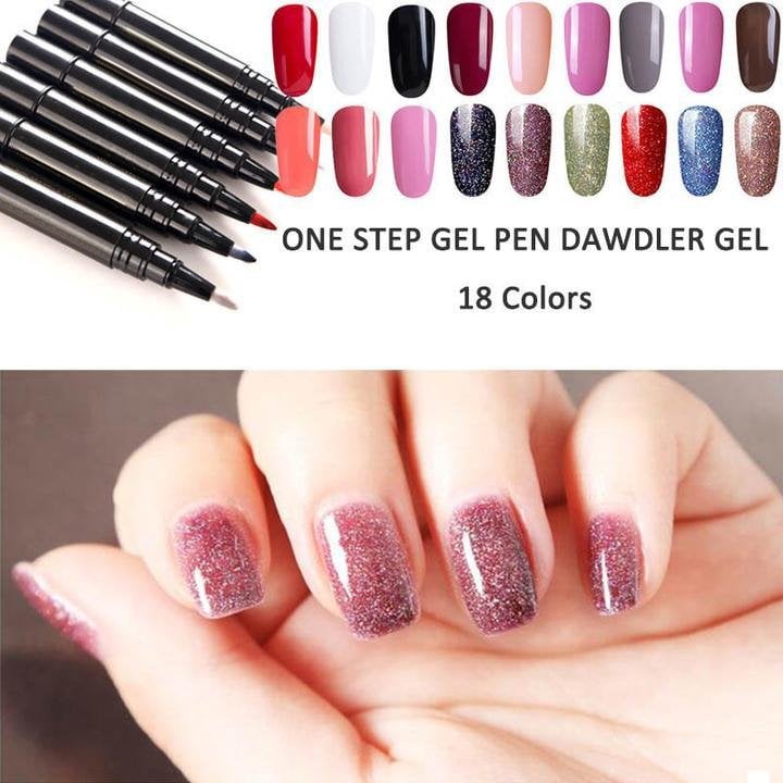 💅 BUY 1 GET 1 FREE! ✨ One Step Nail Gel Pen – Includes free mini UV nail lamp – No base or top coat needed – perfect for DIY manicures on the go 🎨💡✨