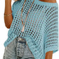 🥰Summer Hot Sale🌿Womens Casual Short Sleeve Hollow Out Pullover Knit Tops