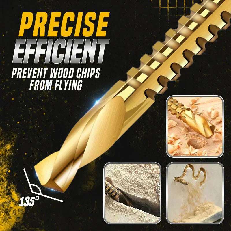 ⏳Time-Limited Special⏰Titanium‑Coated Twist Drill Set – 6 sizes, drills & saws in one. High‑speed steel, no rust. Wood, metal, plastic – all in one kit! 🧰✨