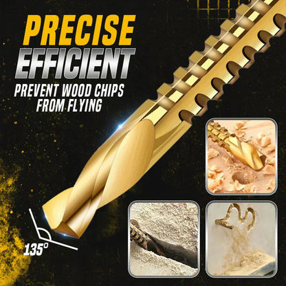 ⏳Time-Limited Special⏰Titanium‑Coated Twist Drill Set – 6 sizes, drills & saws in one. High‑speed steel, no rust. Wood, metal, plastic – all in one kit! 🧰✨