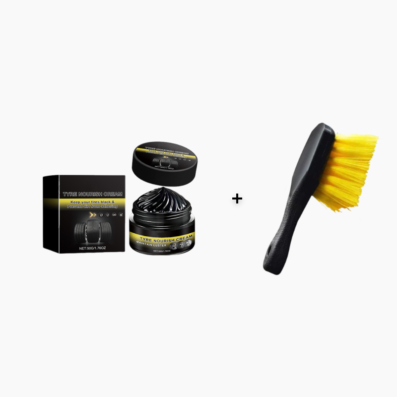 ✨ Tire wax – restores black gloss, blocks UV, repels dirt. Easy & quick! 🚗