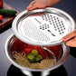 ⏳Limited-time 50% off⏰Household Thickened Stainless Steel 3-piece Vegetable Chopping and Draining Basket Set🥒🥔🧅