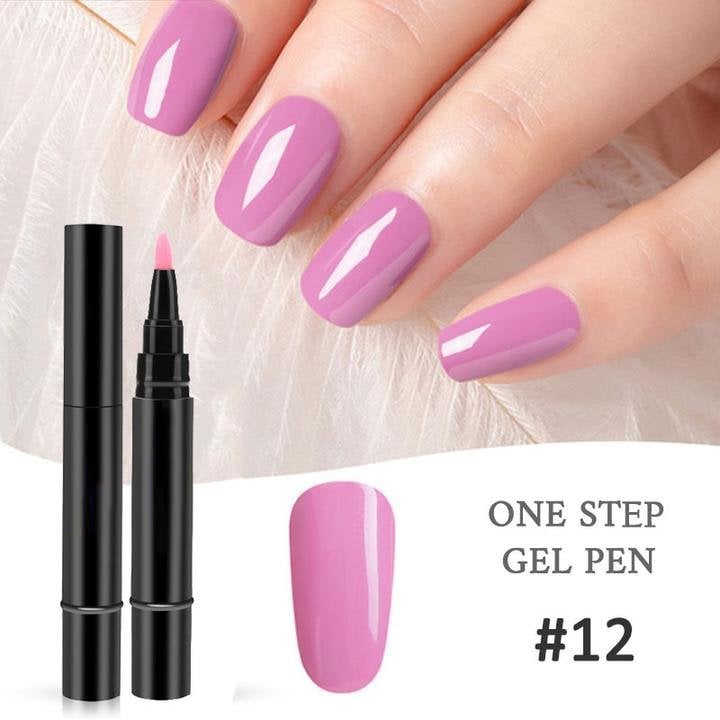 💅 BUY 1 GET 1 FREE! ✨ One Step Nail Gel Pen – Includes free mini UV nail lamp – No base or top coat needed – perfect for DIY manicures on the go 🎨💡✨