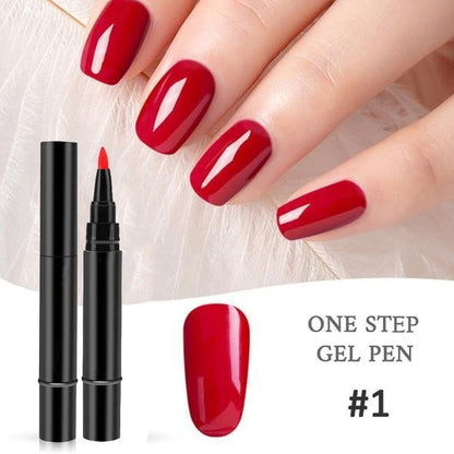 💅 BUY 1 GET 1 FREE! ✨ One Step Nail Gel Pen – Includes free mini UV nail lamp – No base or top coat needed – perfect for DIY manicures on the go 🎨💡✨