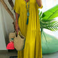 👗 50% OFF NOW! 🌺 Women's Casual Long Dress with Short Sleeves – Soft & breathable – Perfect for summer, beach or everyday elegance – lightweight and comfy ✨🌸