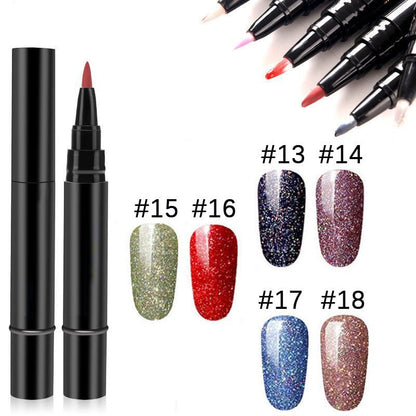 💅 BUY 1 GET 1 FREE! ✨ One Step Nail Gel Pen – Includes free mini UV nail lamp – No base or top coat needed – perfect for DIY manicures on the go 🎨💡✨
