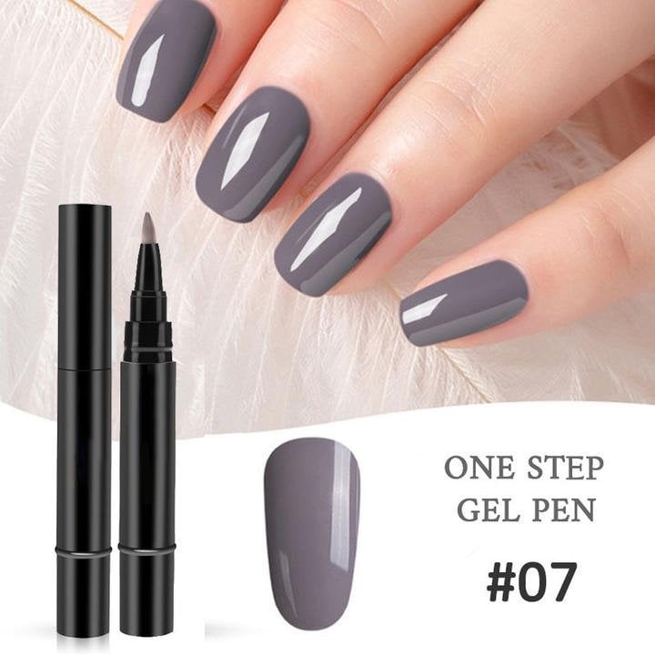 💅 BUY 1 GET 1 FREE! ✨ One Step Nail Gel Pen – Includes free mini UV nail lamp – No base or top coat needed – perfect for DIY manicures on the go 🎨💡✨