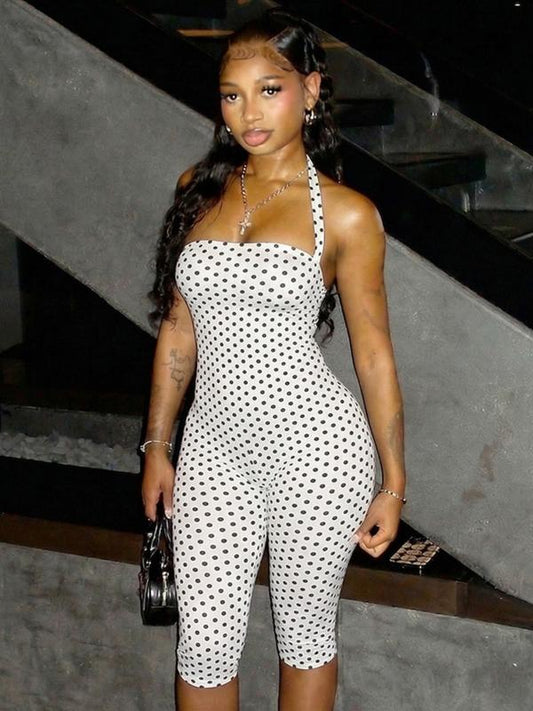 🏆LAST DAY SALE 27% OFF🔥Polka Dot Halter Bodycon Pants