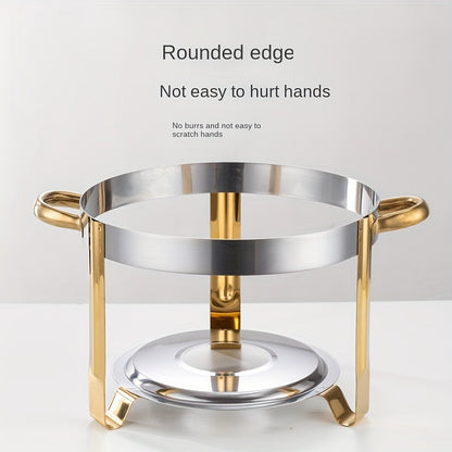 🍲 50% OFF NOW! 🍽️ Stainless Steel Chafing Dish Buffet Set – 5QT, Gold Finish & Fuel Can Rack ✨