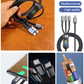 💕2025 Latest Hot Deals! 💕Transparent Luminous Super Fast Charging 3-in-1 Data Cable