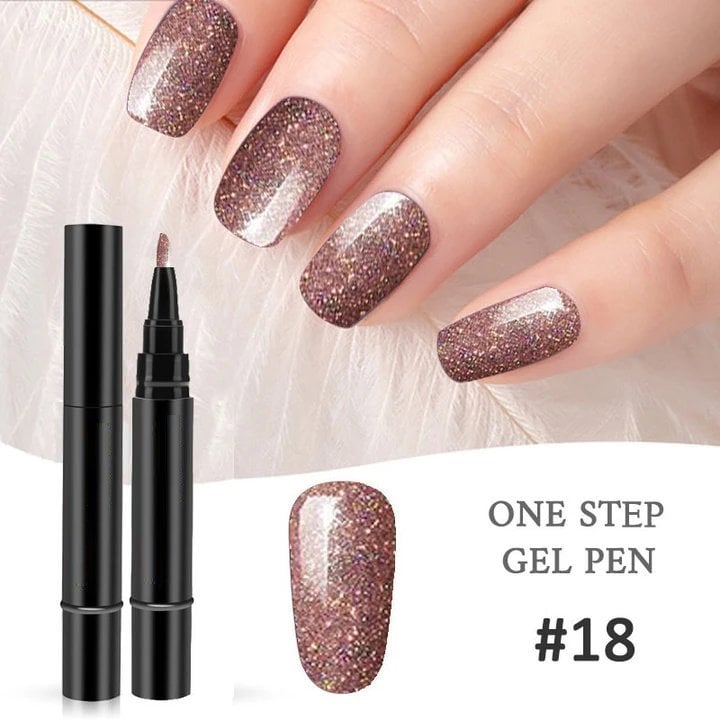 💅 BUY 1 GET 1 FREE! ✨ One Step Nail Gel Pen – Includes free mini UV nail lamp – No base or top coat needed – perfect for DIY manicures on the go 🎨💡✨