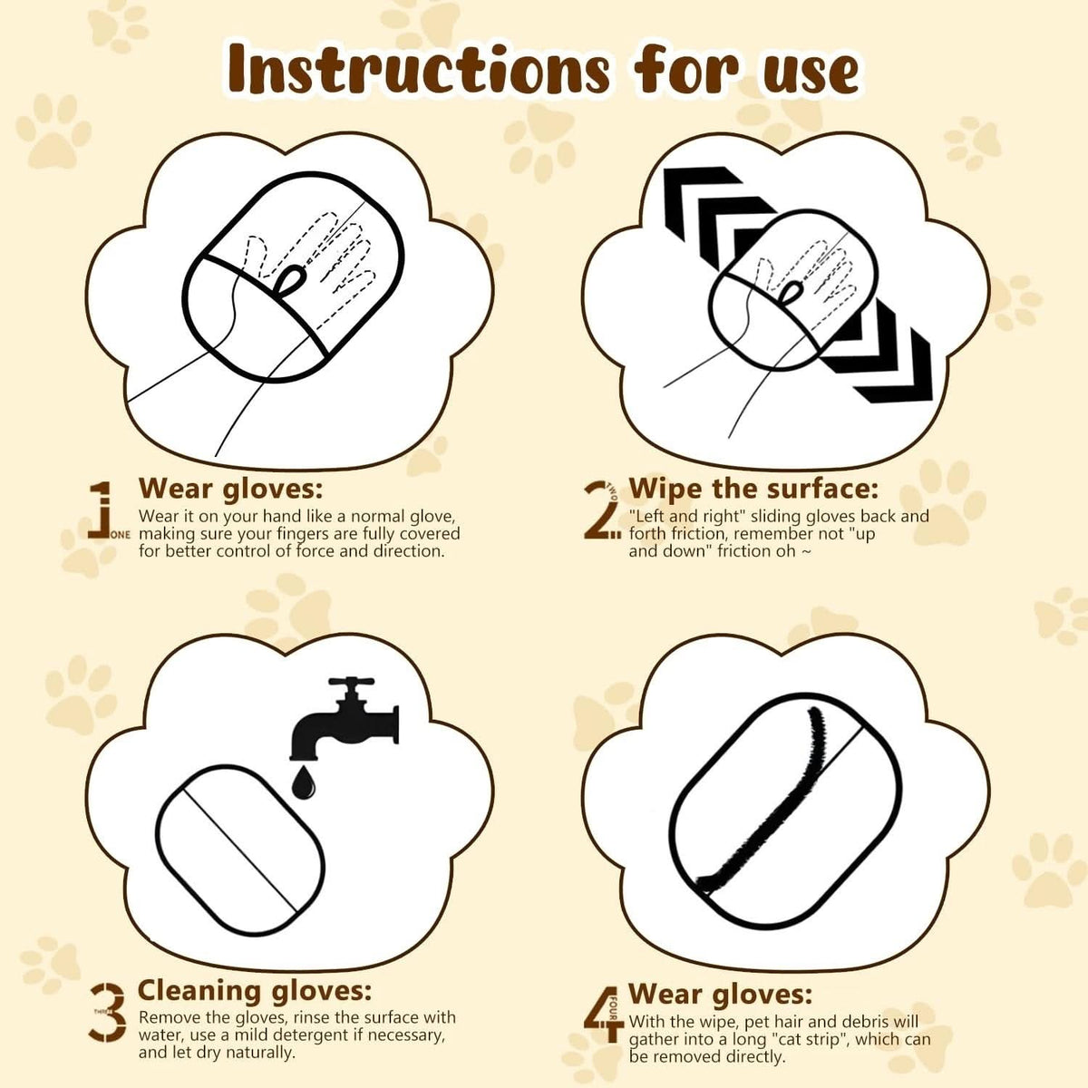 🔥Latest Technology🔥🐾🧤 Pet Hair Remover Electrostatic Gloves – Double-Sided Efficient, Soft Silicone & Washable Reusable (Versatile Home+Car)!
