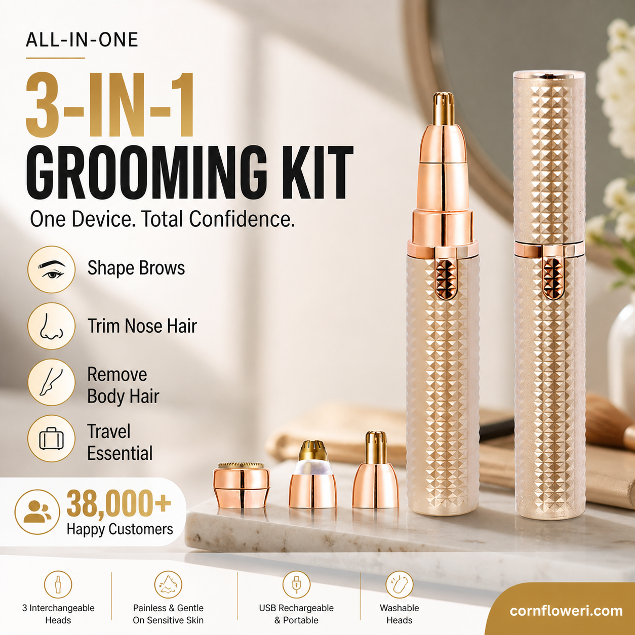 ✂️ 2026 Sale — Over 38,000 Sold!🔥 Portable Electric Eyebrow Trimmer – Grooming Device 🪒