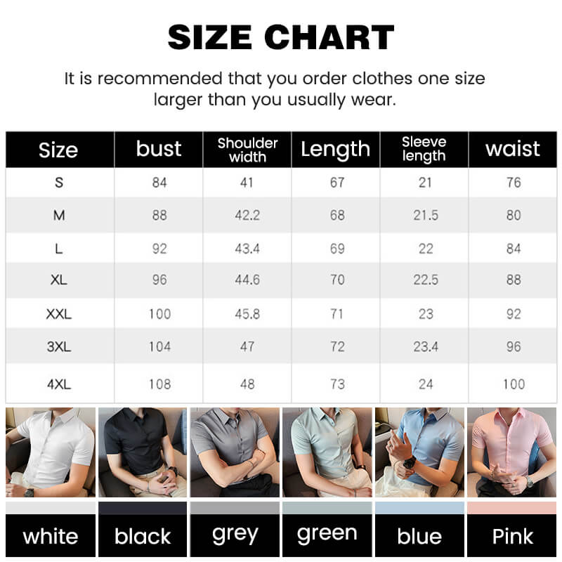🖤 50% OFF NOW! ❄️ Men's Ice Silk High Elasticity Short Sleeve Shirt – Breathable, Moisture-Wicking & Anti-Bacterial 💪