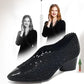 👡Slippers made of mesh with crystals and chunky heel（🔥50% OFF）