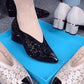 👡Slippers made of mesh with crystals and chunky heel（🔥50% OFF）