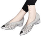 👡Slippers made of mesh with crystals and chunky heel（🔥50% OFF）