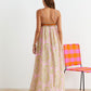 Women’s Casual Print Maxi Dress With Adjustable Slings