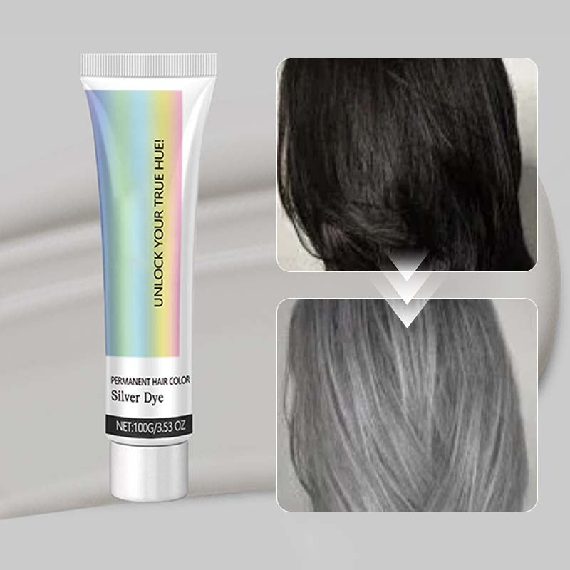 2-in-1 Silver Hair Dye with Natural Essence Extract