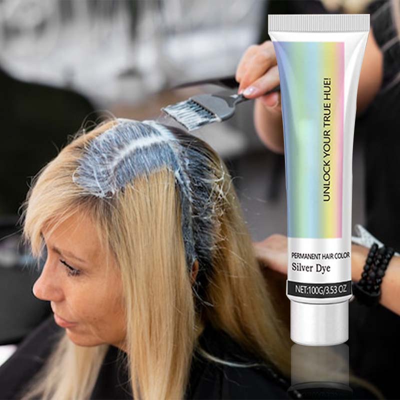 2-in-1 Silver Hair Dye with Natural Essence Extract