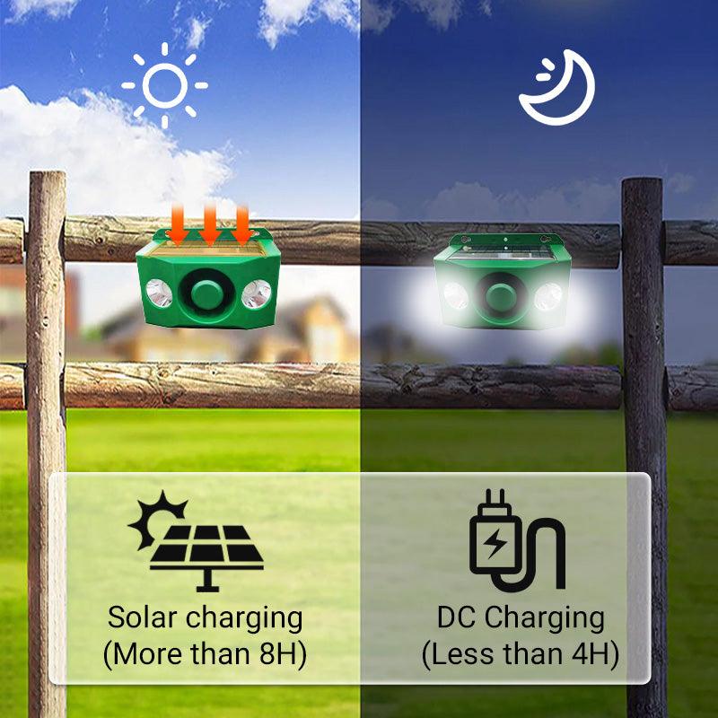 💥Beast Repellent Solar Warning Lights with Loud Volume