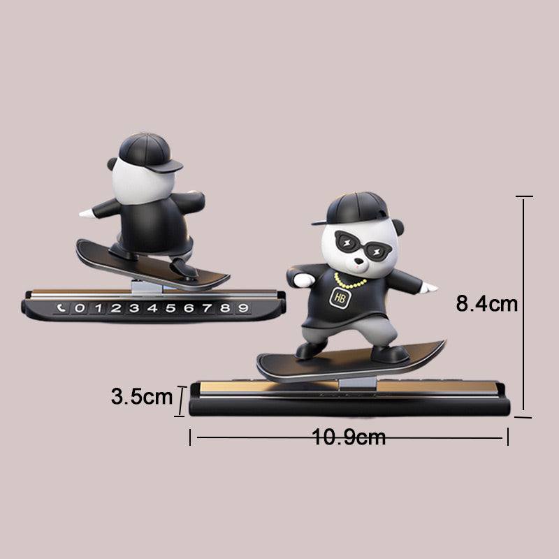 Funny Skateboarding Bear Car Ornament