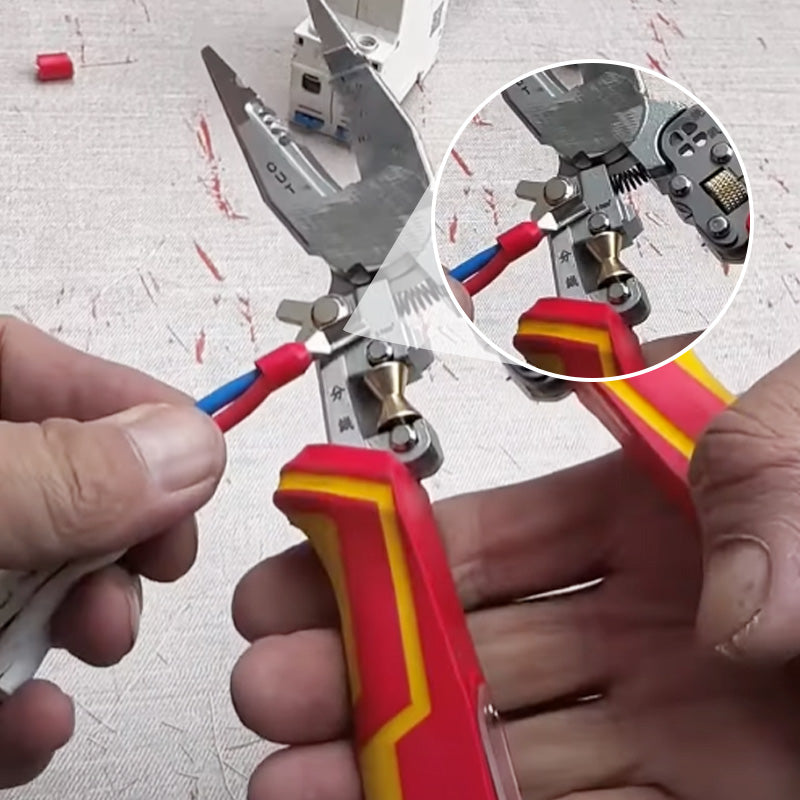 ✅🧰8-in-1 Multifunctional Wire Stripper with Electricity Measurement