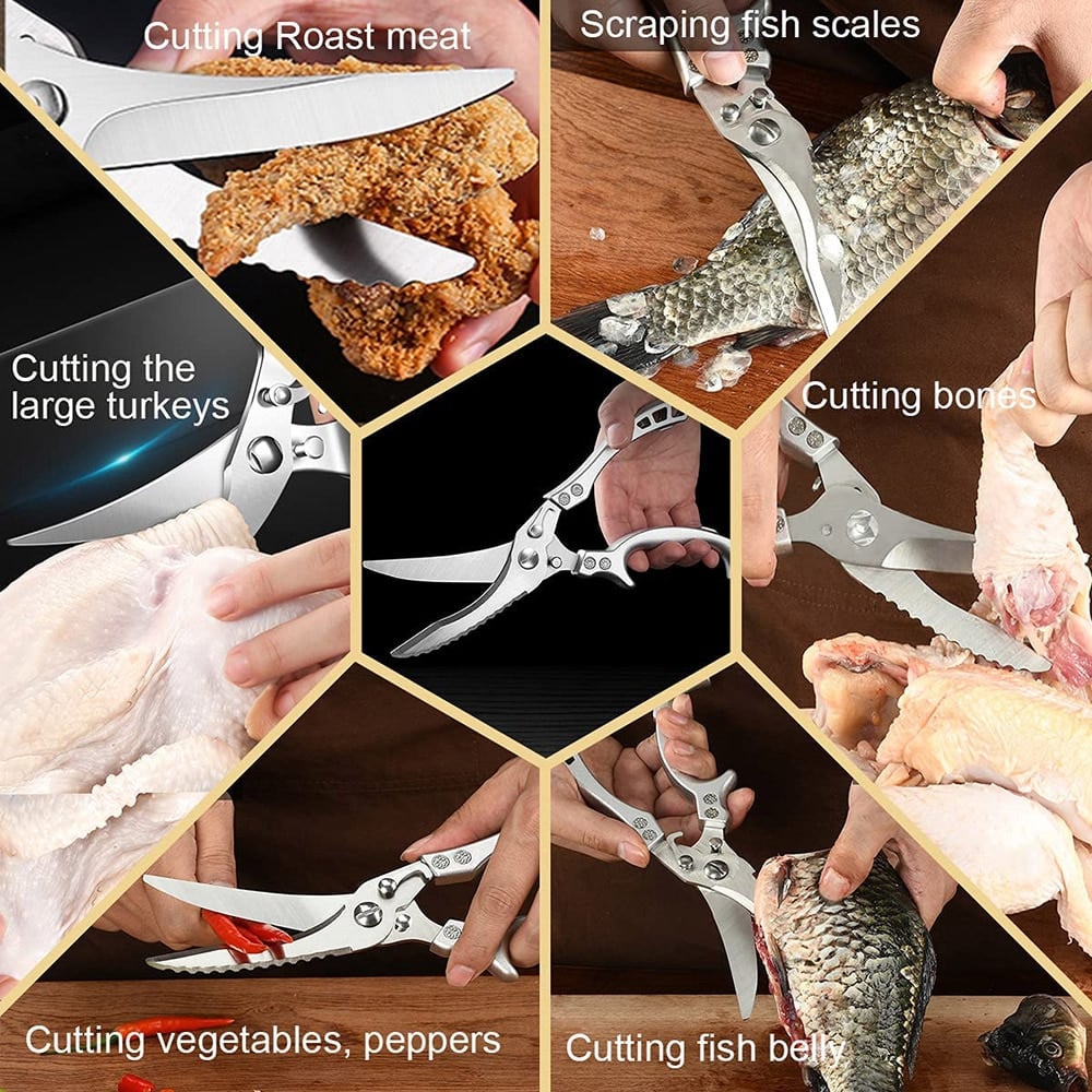 💎 -50% ON POWERFUL BONE SCISSORS! 💎 Multi-Functional Sharp Shear for Kitchen & Outdoor Use ✨