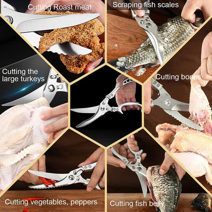 💎 -50% ON POWERFUL BONE SCISSORS! 💎 Multi-Functional Sharp Shear for Kitchen & Outdoor Use ✨