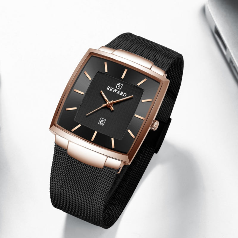 ⏳Time-limited Special⌛Men’s Ultra-thin Square Mesh Belt Quartz Watch