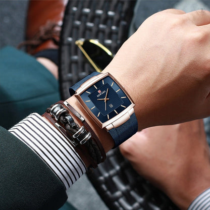 ⏳Time-limited Special⌛Men’s Ultra-thin Square Mesh Belt Quartz Watch