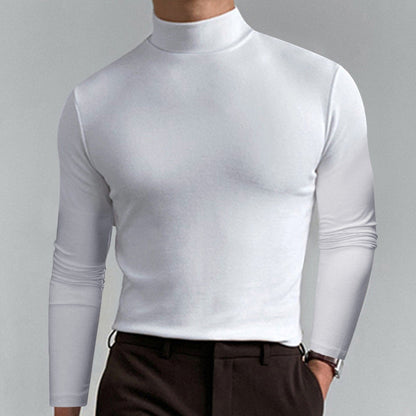 🔥Limited Time Offer! Ultimate Comfort Men's High Neck T-Shirt – Stretch, Breathable, Slim Fit for Gym & Daily Wear!