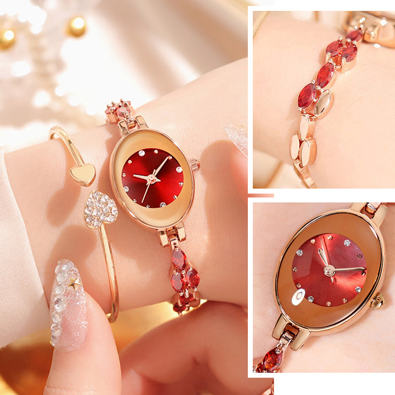 Womne's Colored Zircon Bracelet Watch