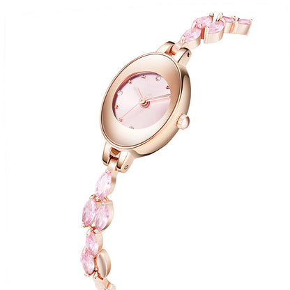 Womne's Colored Zircon Bracelet Watch