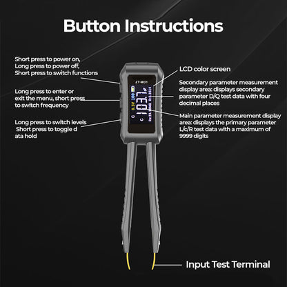 ZT-MD1 Mini Digital Tweezer LCR ESR Tester
