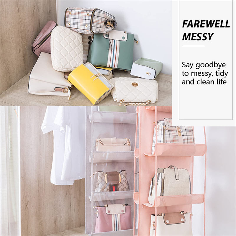 Dustproof, Hanging Handbag Organizer – Foldable and Washable