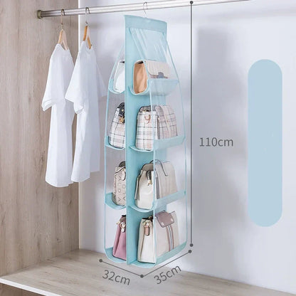Dustproof, Hanging Handbag Organizer – Foldable and Washable