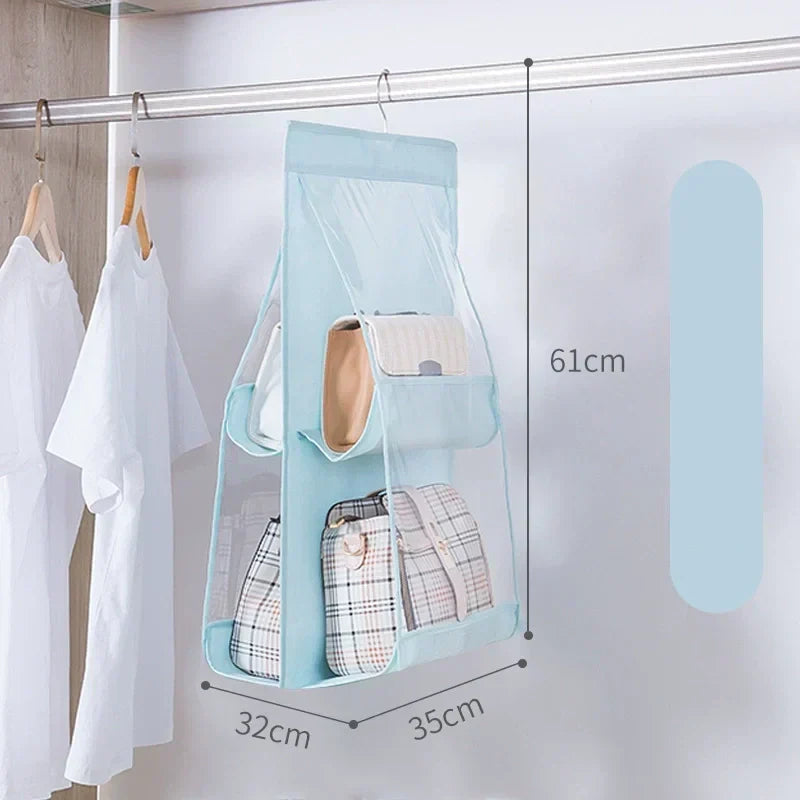 Dustproof, Hanging Handbag Organizer – Foldable and Washable