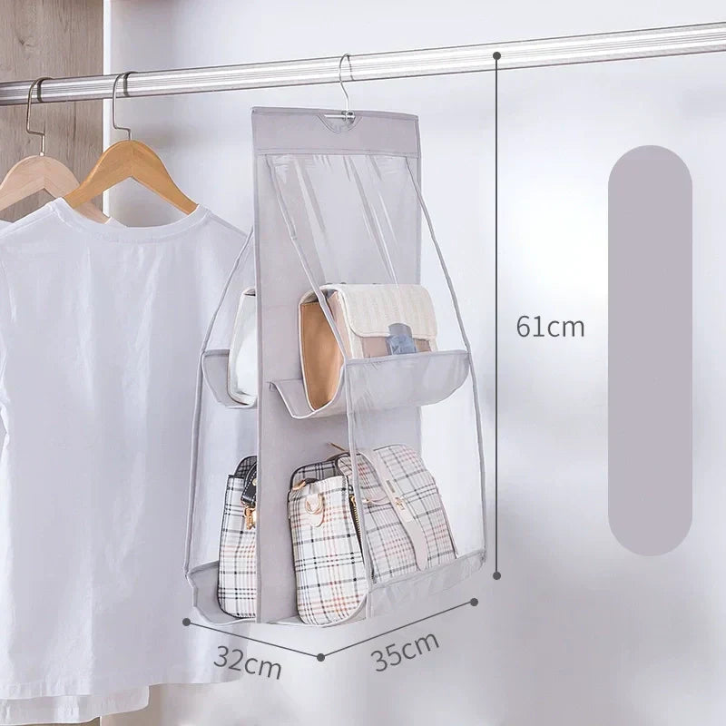 Dustproof, Hanging Handbag Organizer – Foldable and Washable