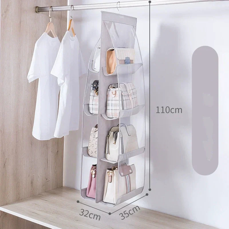 Dustproof, Hanging Handbag Organizer – Foldable and Washable
