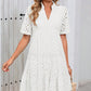 💥Last Day Special Sale 50% OFF💃Women's V-Neck A-Line Cutout Printed Dress